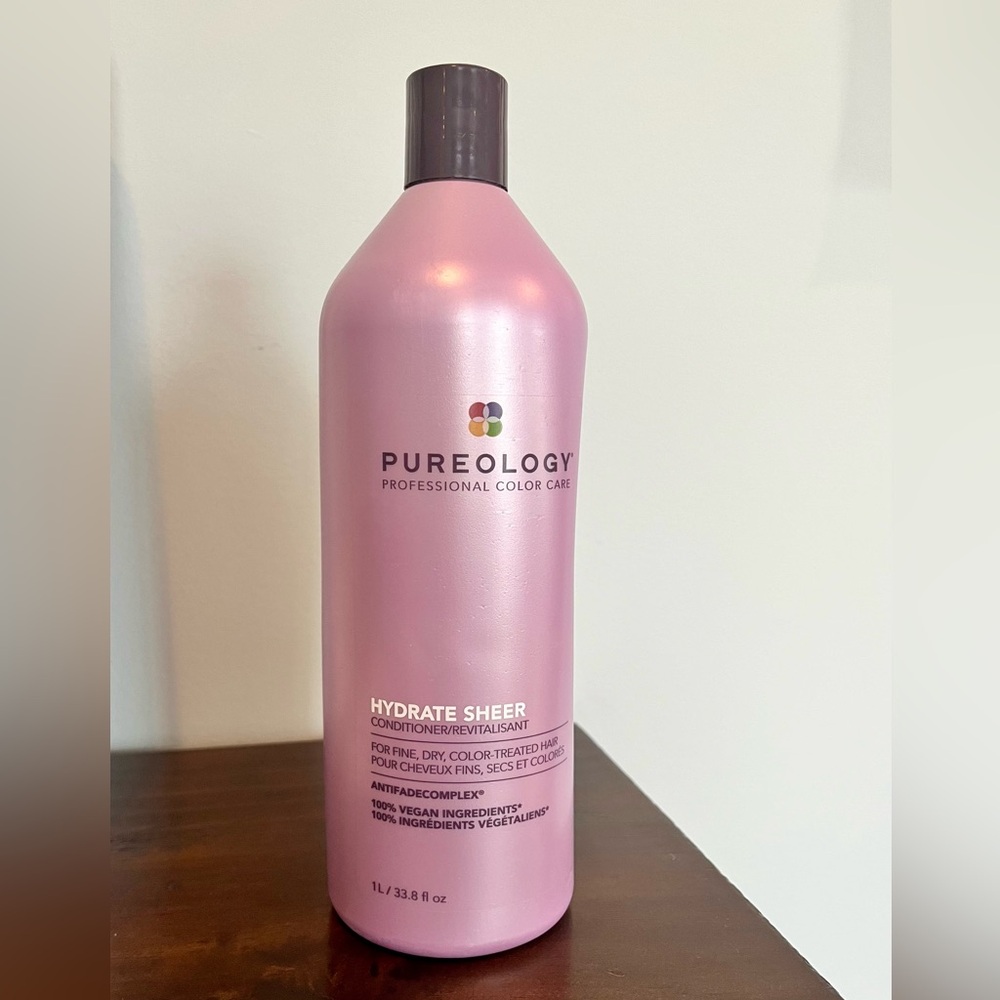 Pureology Conditioner Hydrate Sheer 33.8 fl oz bottle (over 3/4 full)